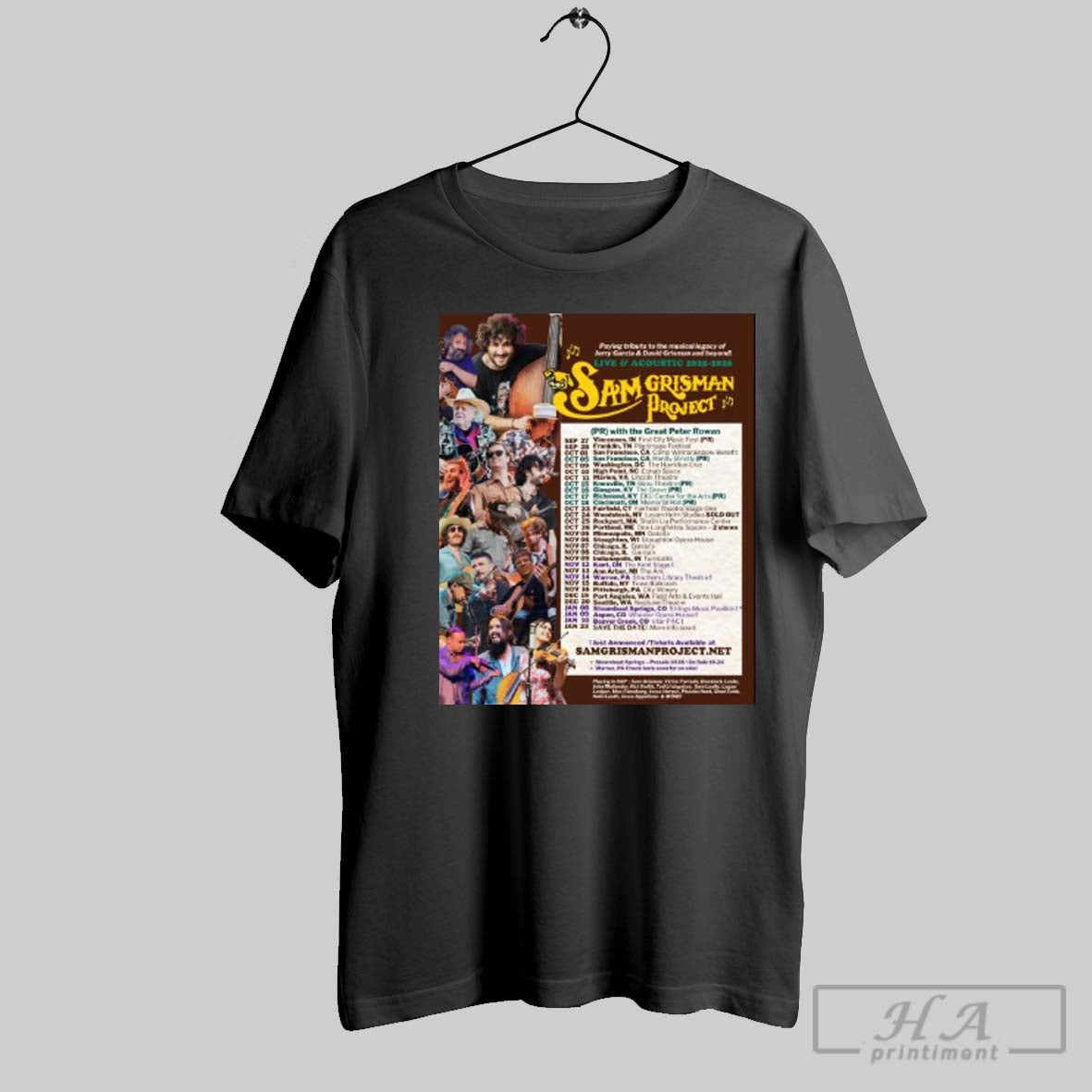 Official Sam Grisman Project Live Acoustic 2025 2026 Long Sleve