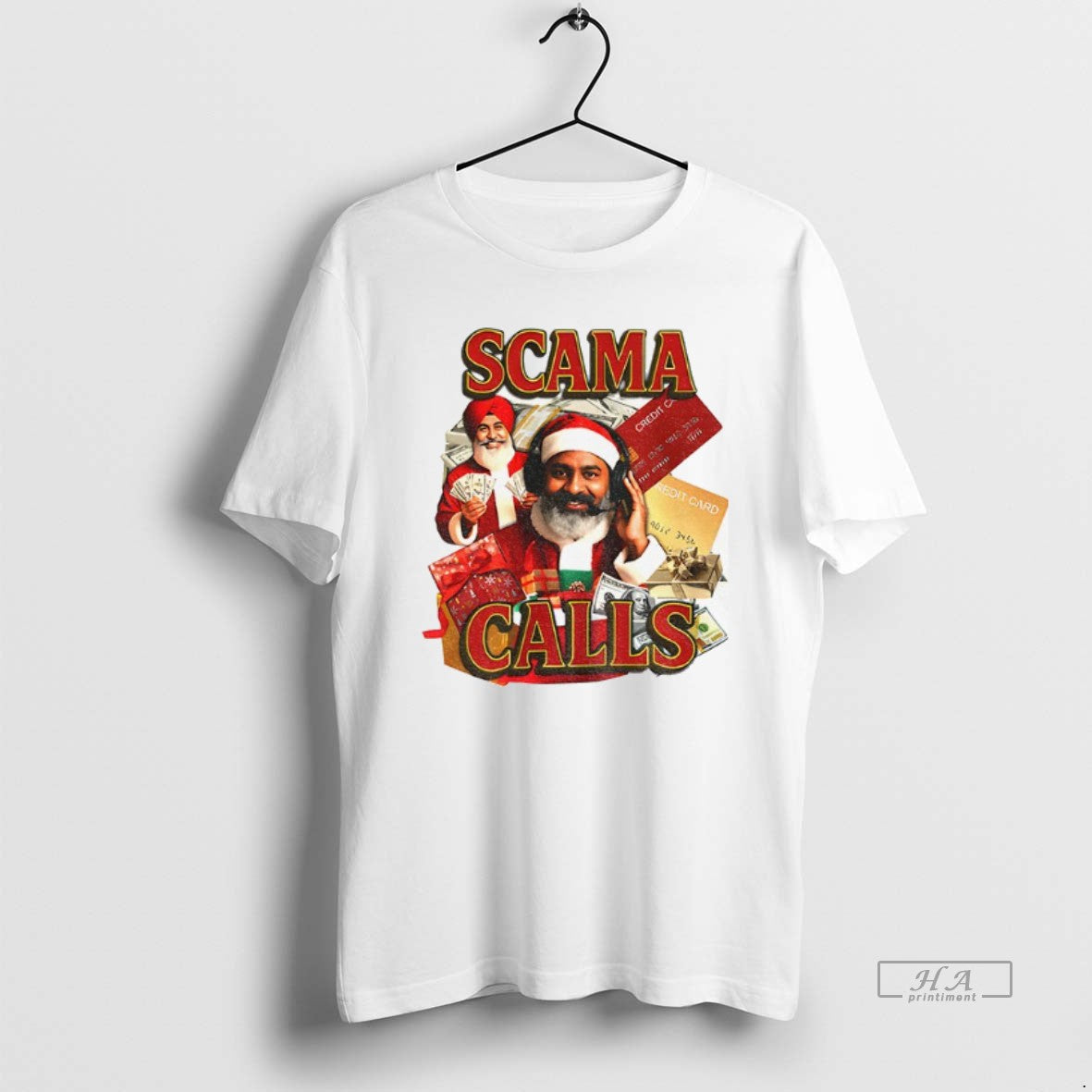 Official Scama Calls Santa Merry Christmas 2025 T-Shirts, Hoodie, Sweatshirt | AU01DripNestTees.com