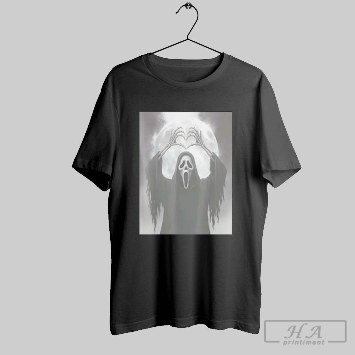 Official Scary Face Horror Halloween Ghost Heart Hands T