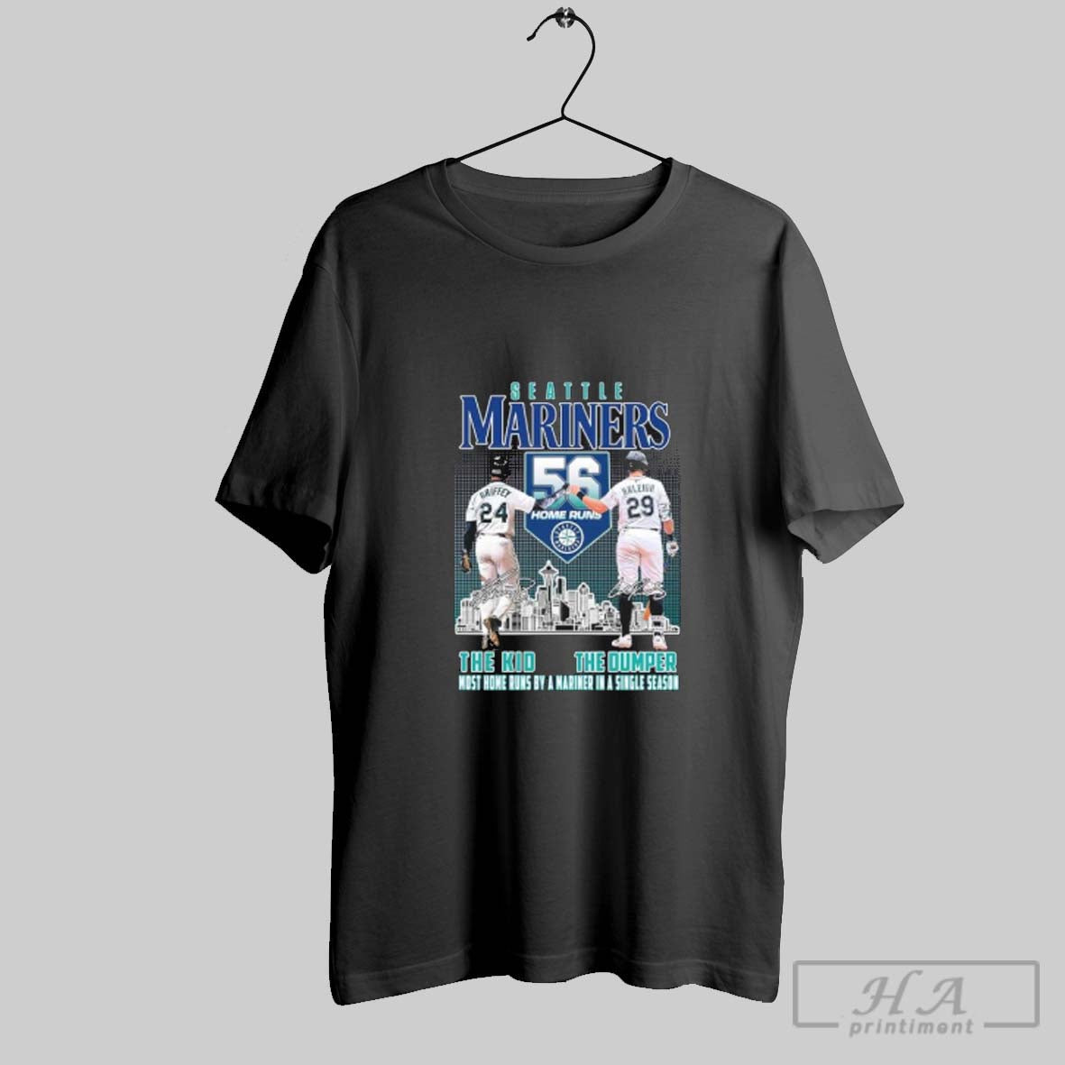 Official Seattle Mariners The Kid Ken Griffey Jr And The Dumper Cal Raleigh 56 Home