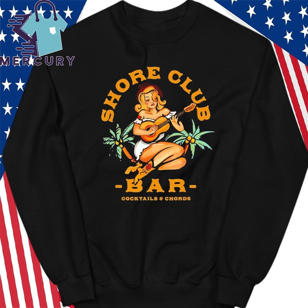 Shore Club Dive Bar Music Lover Guitar Girl Shirt