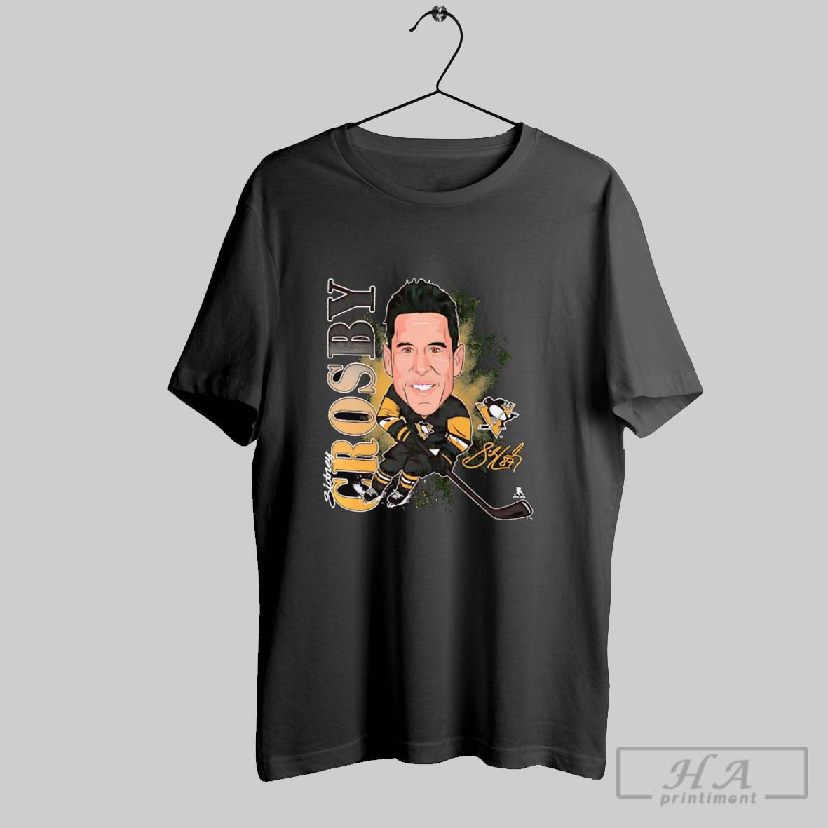 Official Sidney Crosby Caricature Player Signature Pittsburgh Penguins