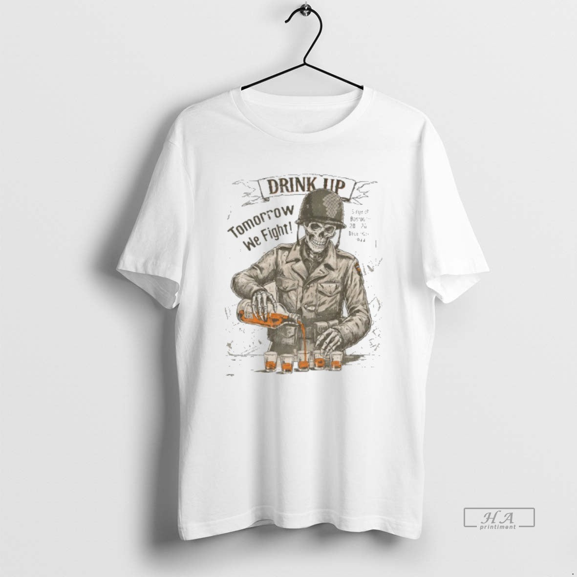 Official Skeleton Drink Up Tomorrow We Fight T-Shirts, Hoodie, Sweatshirt | AU01DripNestTees.com