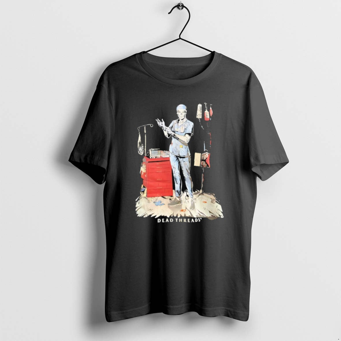 Official Skeleton Nurse Put On Gloves Dead Threads T-Shirts, Hoodie, Sweatshirt | AU01DripNestTees.com