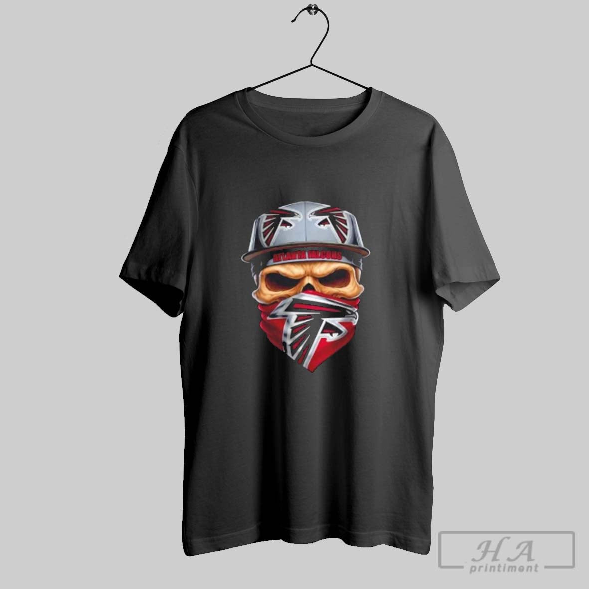 Official Skull Wearing A Face Scarf Atlanta Falcons Football