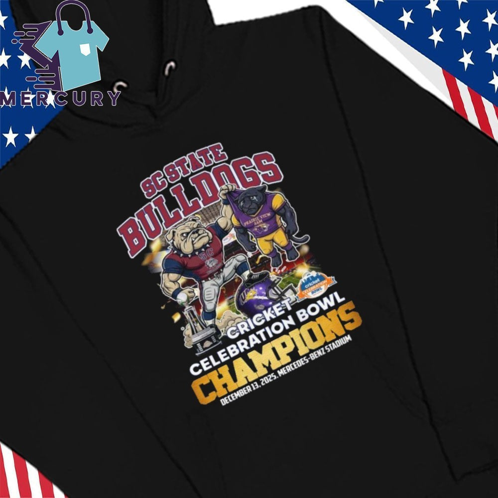 South Carolina State Bulldogs Cricket Celebration Bowl Champions 2025 Mascot Shirt