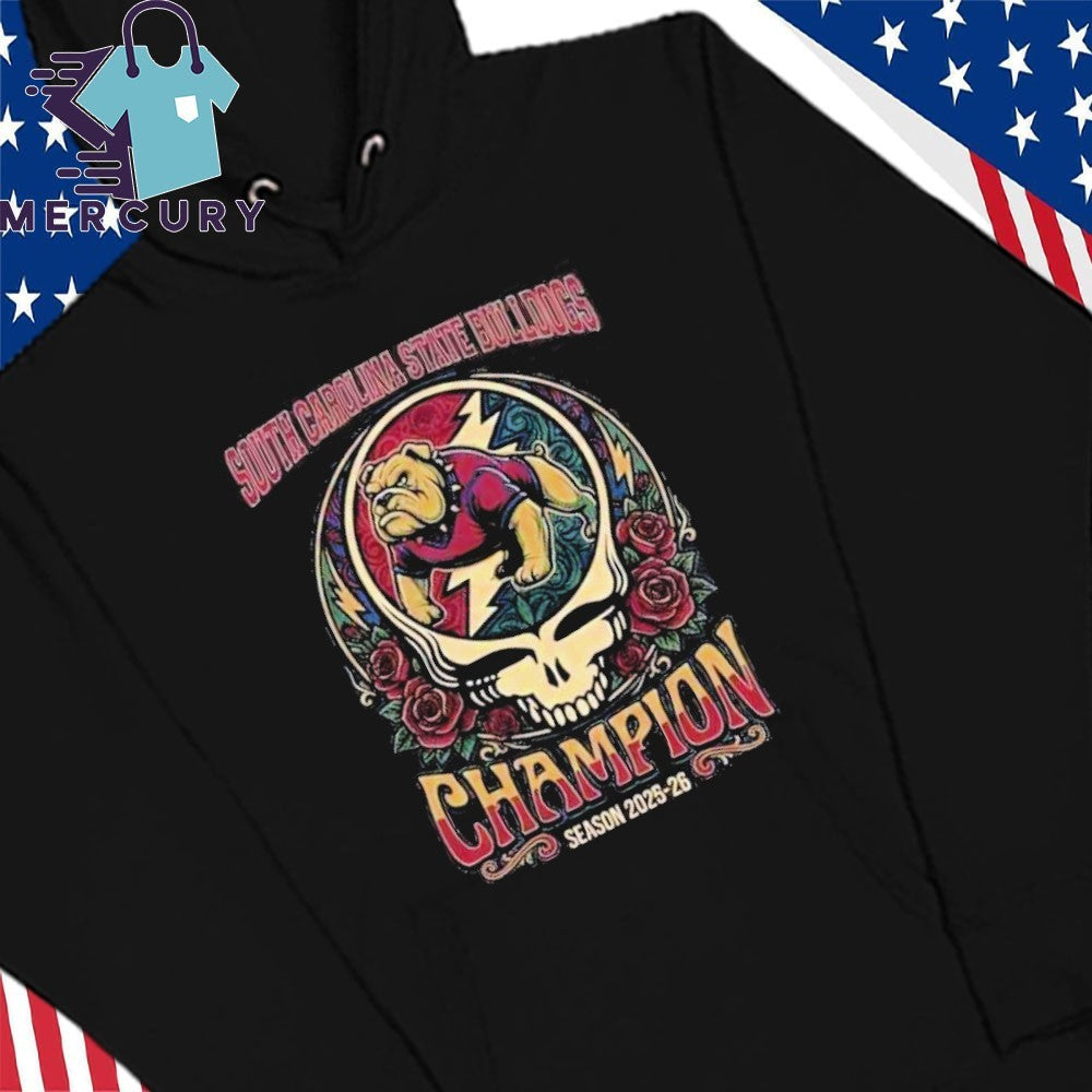 South Carolina State Bulldogs x Grateful Dead Skull Cricket Celebration Bowl Season 2025-26 Shirt