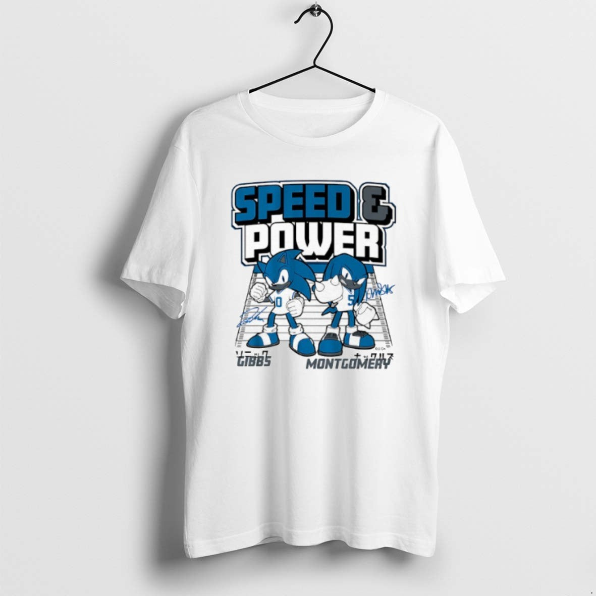 Official Speed Power Jahmyr Gibbs David Montgomery Hedgehog Knuckles T-Shirts, Hoodie, Sweatshirt | AU01DripNestTees.com