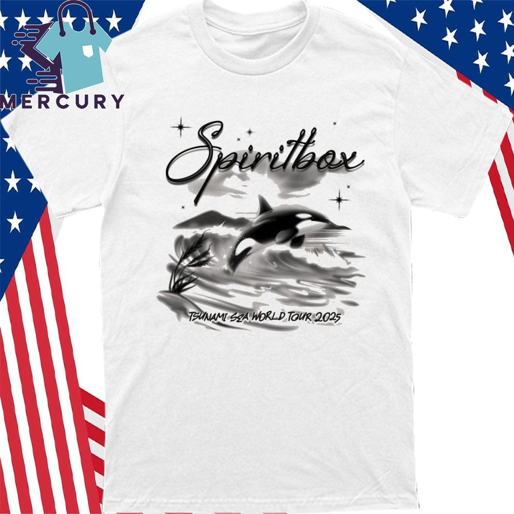 Spiritbox Tsunami Sea World Tour 2025 Airbrush Orca Shirt