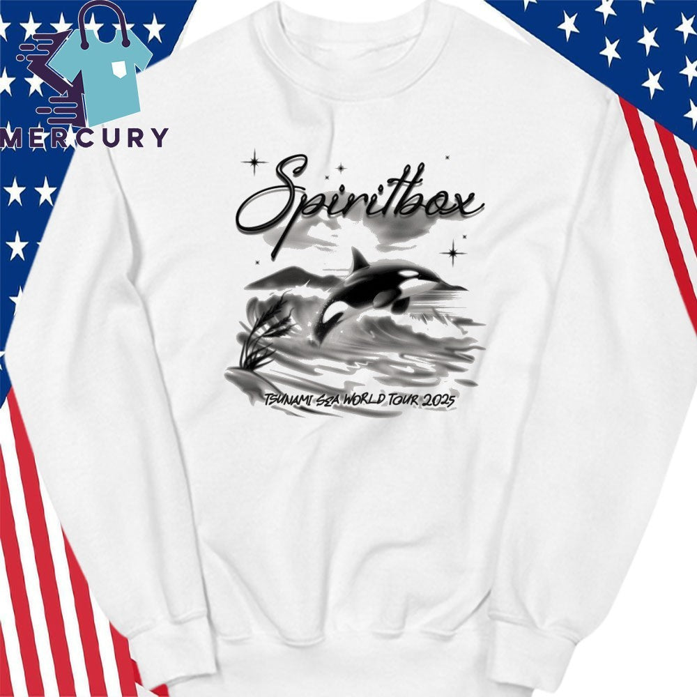 Spiritbox Tsunami Sea World Tour 2025 Airbrush Orca Shirt