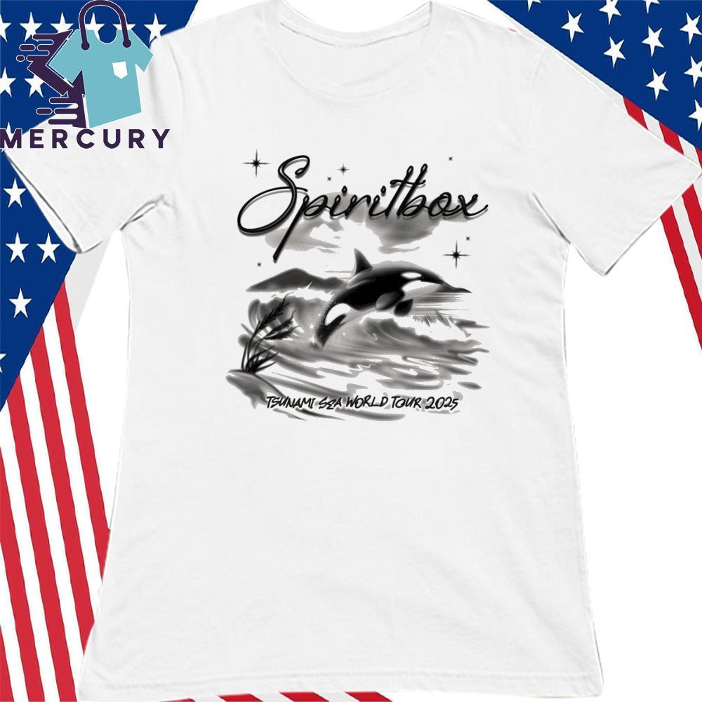 Spiritbox Tsunami Sea World Tour 2025 Airbrush Orca Shirt