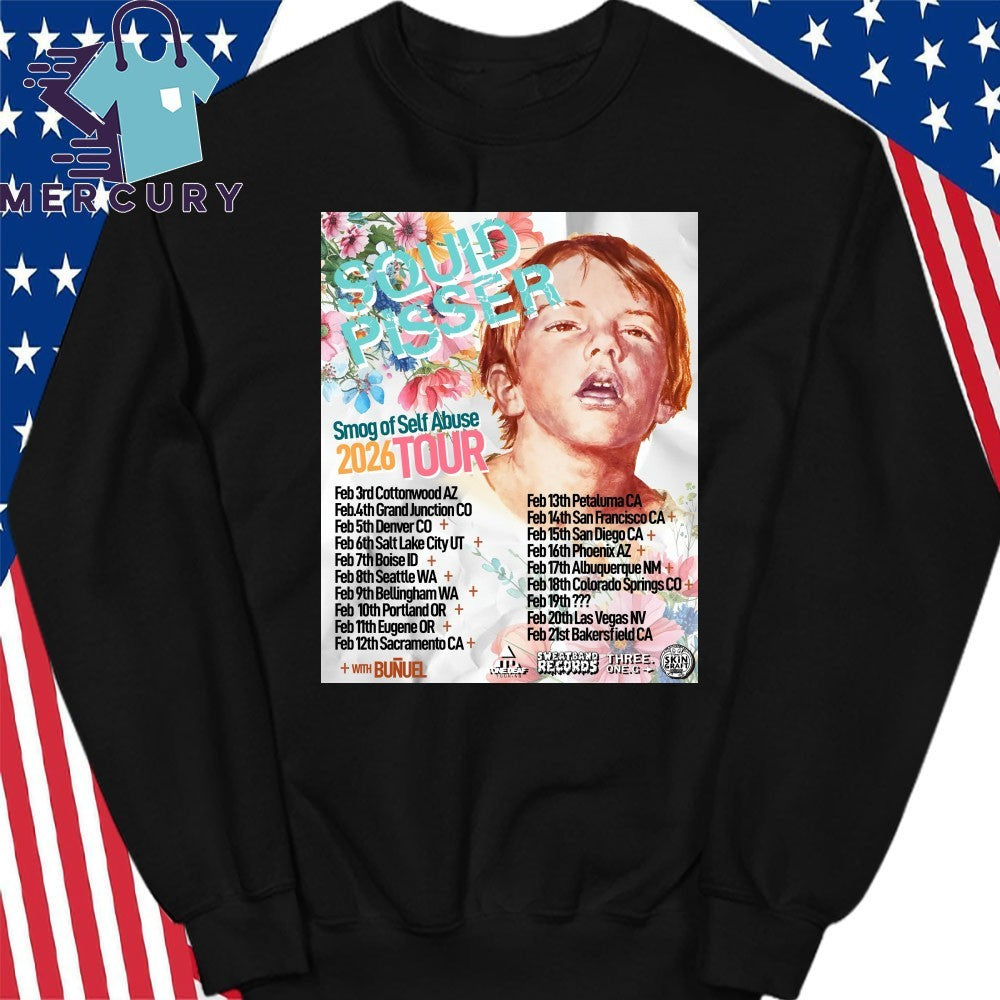 Squid Pisser Smog Of Self Abuse 2026 Tour shirt