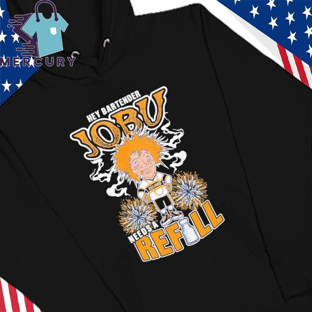 St Louis Blues Hey Bartender Jobu Needs A Refill Shirt