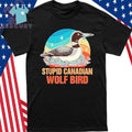 Stupid Canadian Wolf Bird Common Loon Bird Watching Lover Shirt