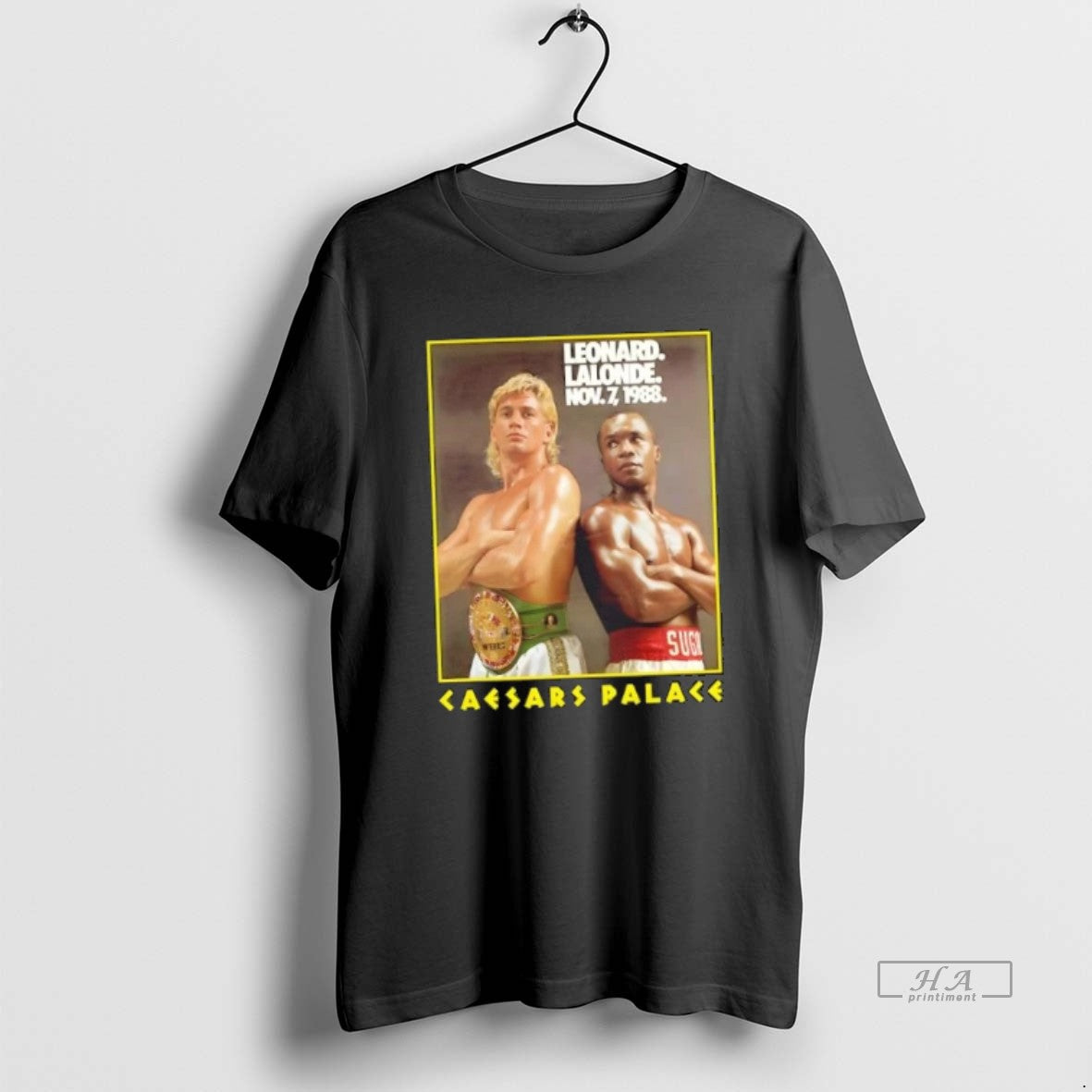 Official Sugar Ray Leonard Lalonde Nov 7 1988 Caesars Palace T-Shirts, Hoodie, Sweatshirt | AU01DripNestTees.com