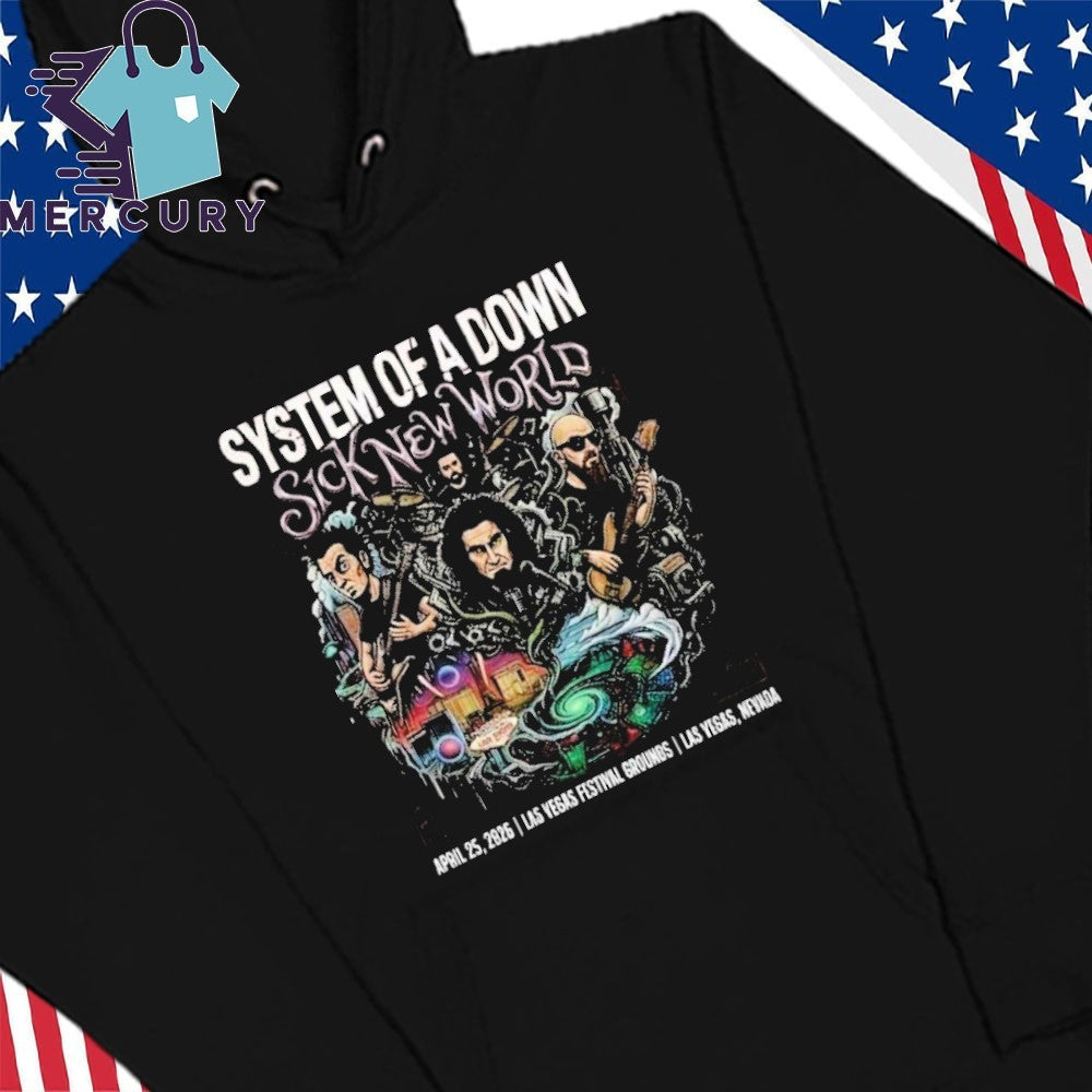 System Of A Down Show At Sick New World Las Vegas 2026 Las Vegas Festival Grounds On April 25 2026 Nevada Shirt