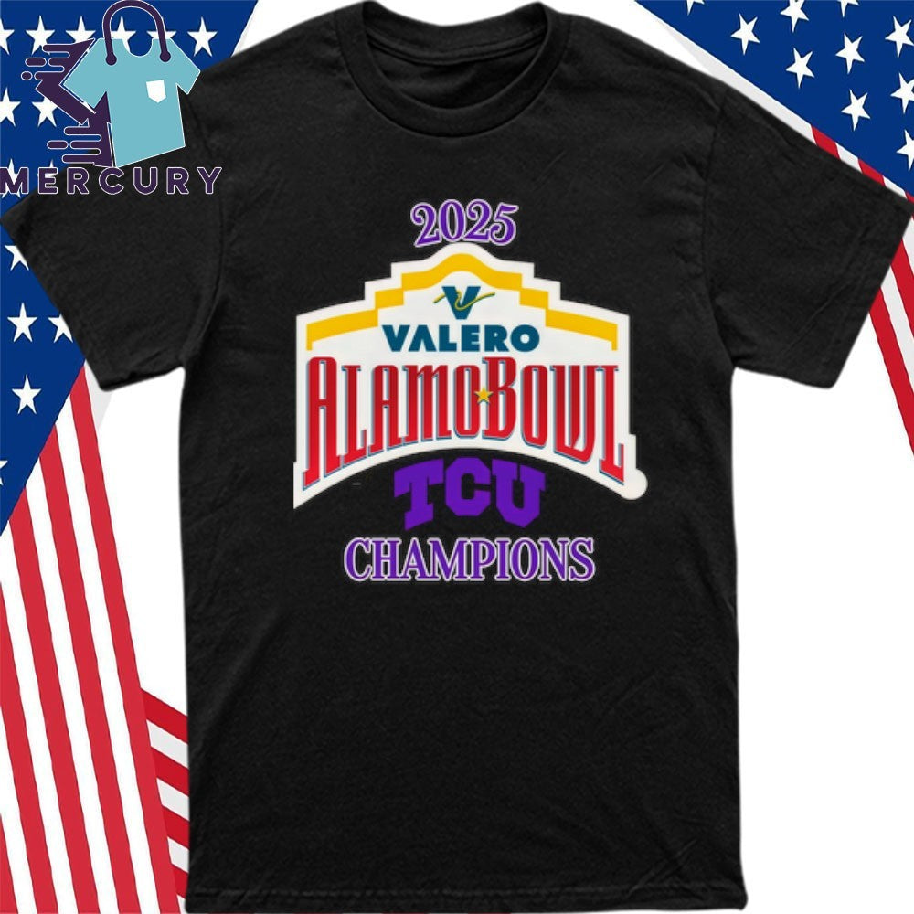 TCU Horned Frogs 2025 Valero Alamo Bowl Champions Logo Shirt