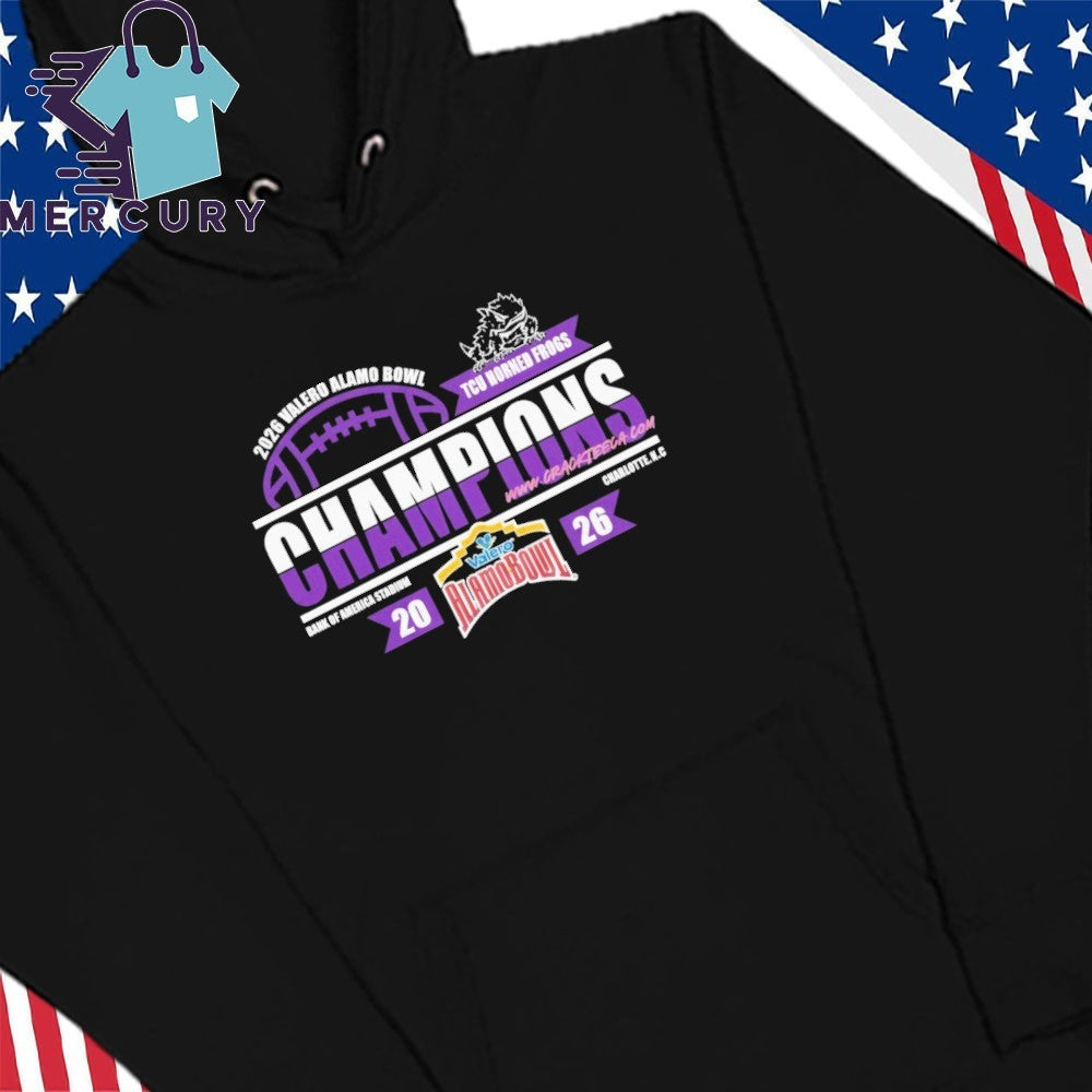TCU Horned Frogs Football 2025 Valero Alamo Bowl Champions Locker Room Shirt