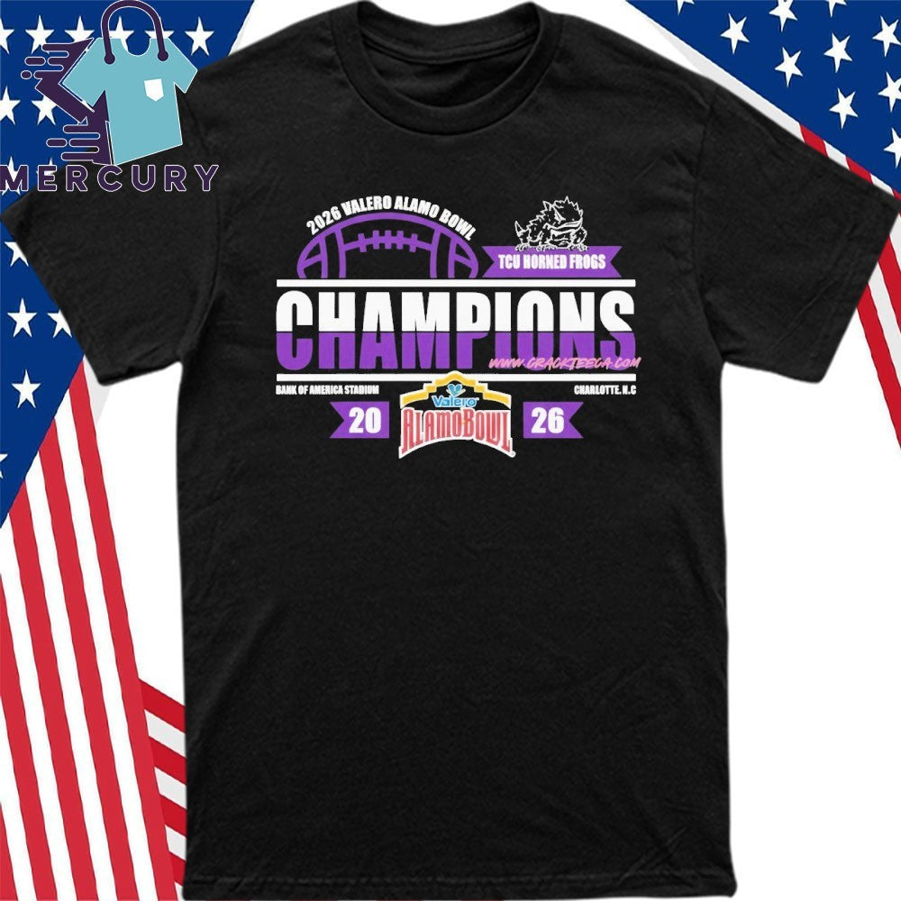 TCU Horned Frogs Football 2025 Valero Alamo Bowl Champions Locker Room Shirt