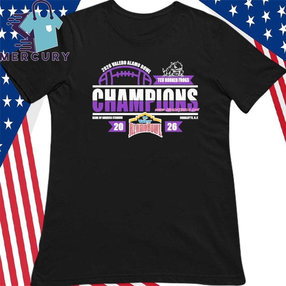 TCU Horned Frogs Football 2025 Valero Alamo Bowl Champions Locker Room Shirt