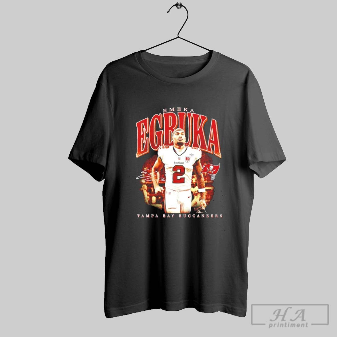 Official Tampa Bay Buccaneers Emeka Egbuka Hype Graphic