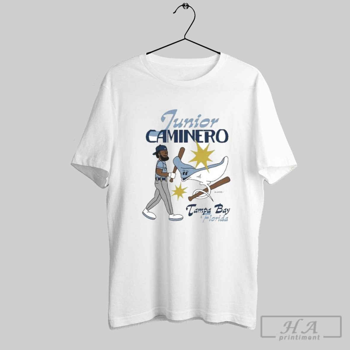 Official Tampa Bay Rays Junior Caminero Summer Cartoon