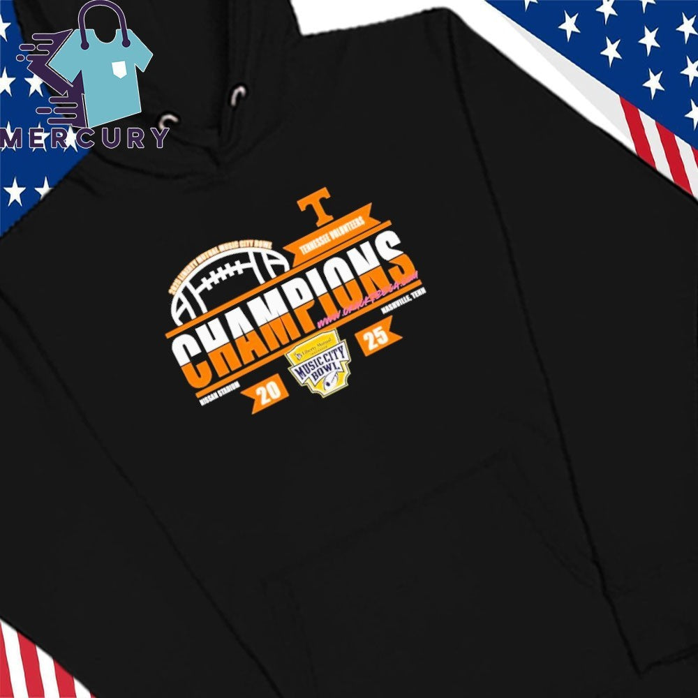 Tennessee Volunteers 2025 Liberty Mutual Music City Bowl Champions Locker Room Shirt