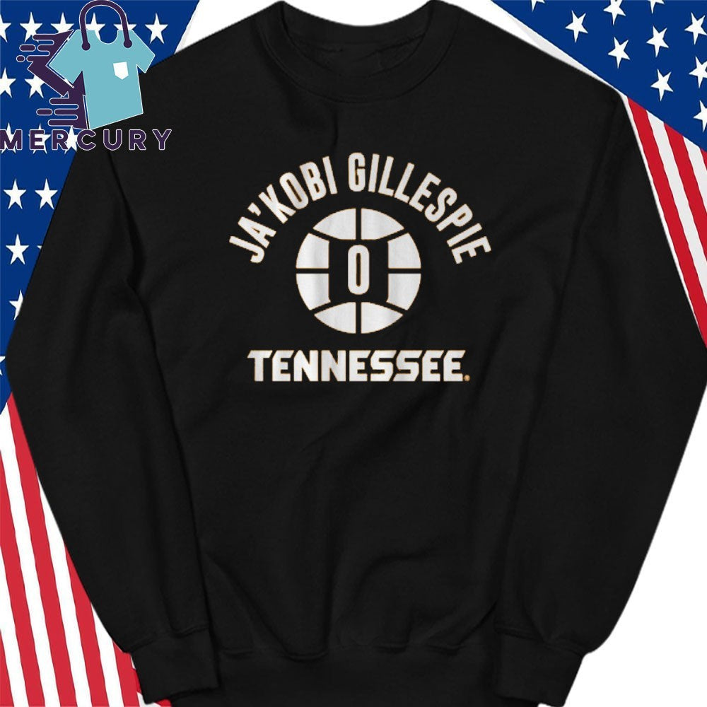 Tennessee Volunteers Basketball Ja’Kobi Gillespie Name Number Ball Shirt