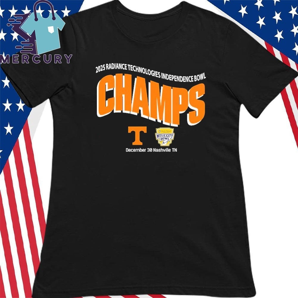 Tennessee Volunteers Football 2025 Liberty Mutual Music City Bowl Champions On December 30 2025 Shirt