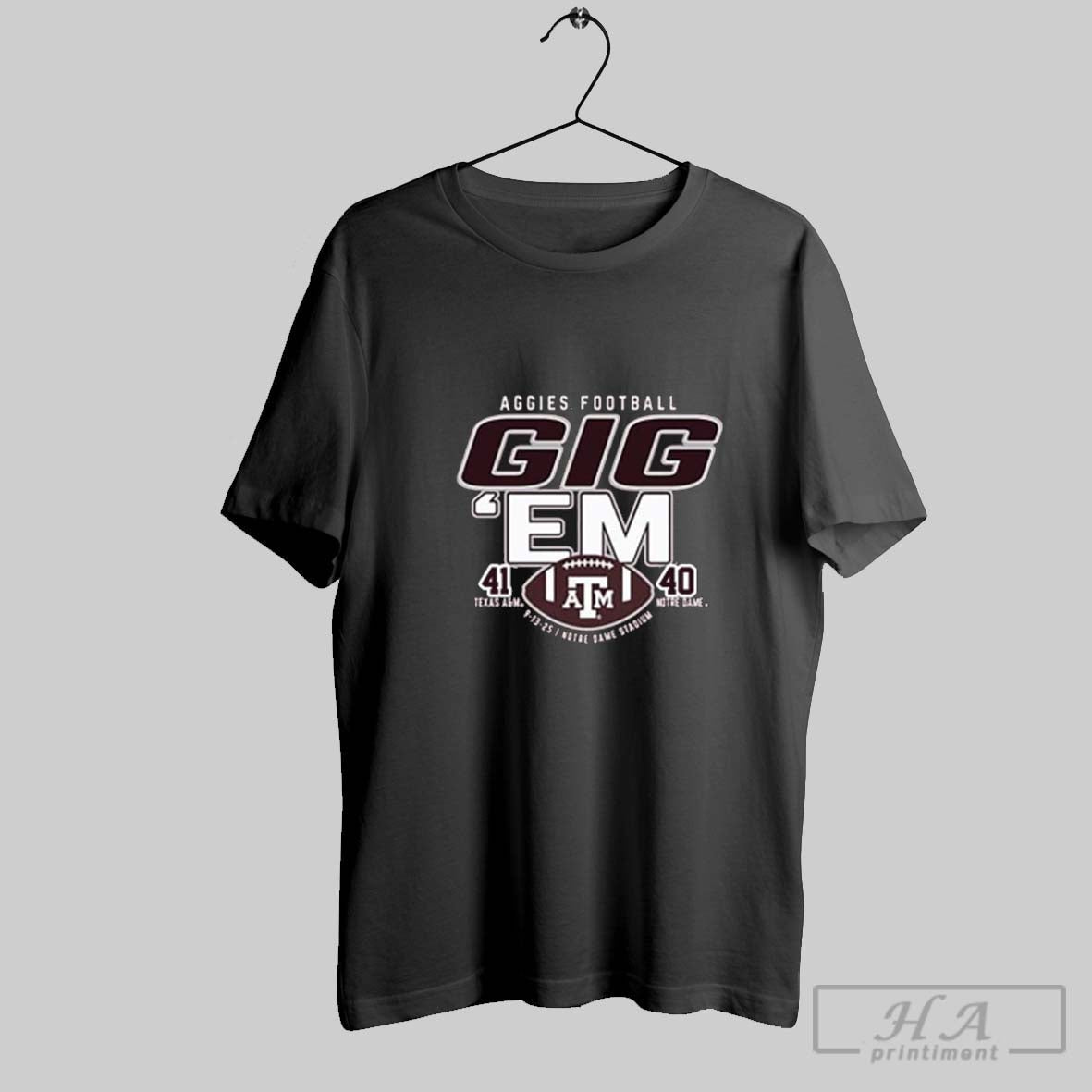 Official Texas Am Aggies Beat Notre Dame Fighting Irish 2025 Football Score Shirt
