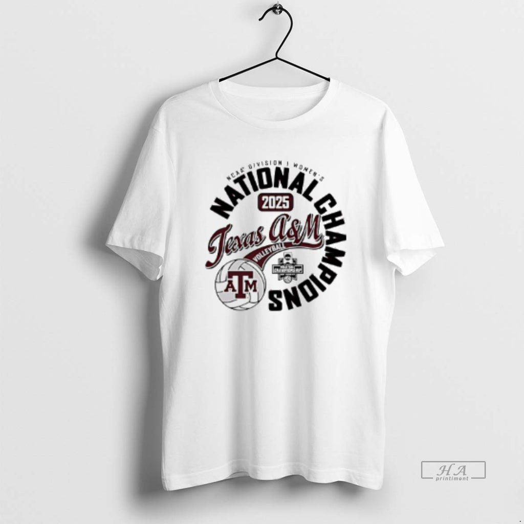 Official Texas Am Aggies Womens Volleyball National Champions 2025 T-Shirts, Hoodie, Sweatshirt | AU01DripNestTees.com