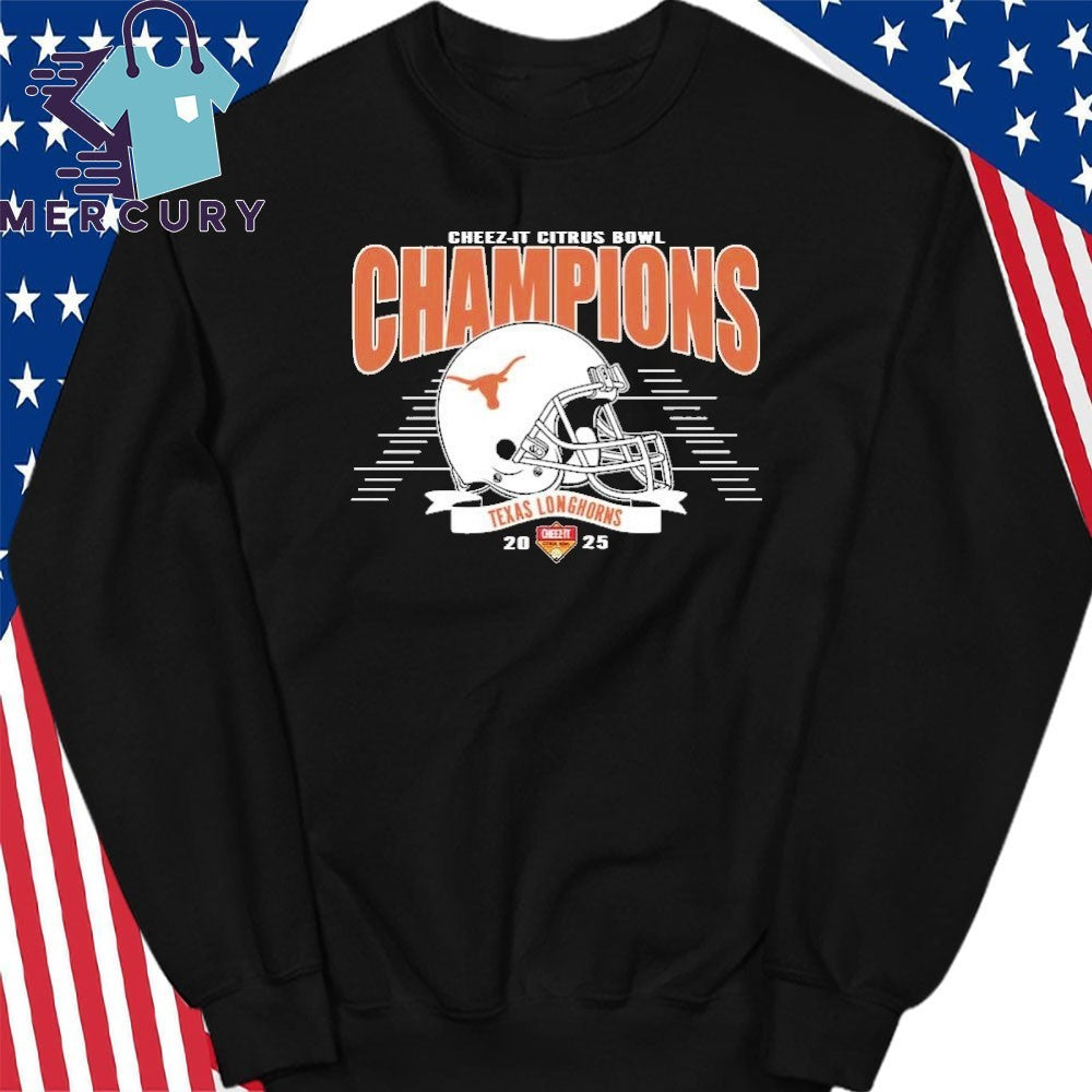 Texas Longhorns 2025 Cheez-It Citrus Bowl Champions Helmet Shirt