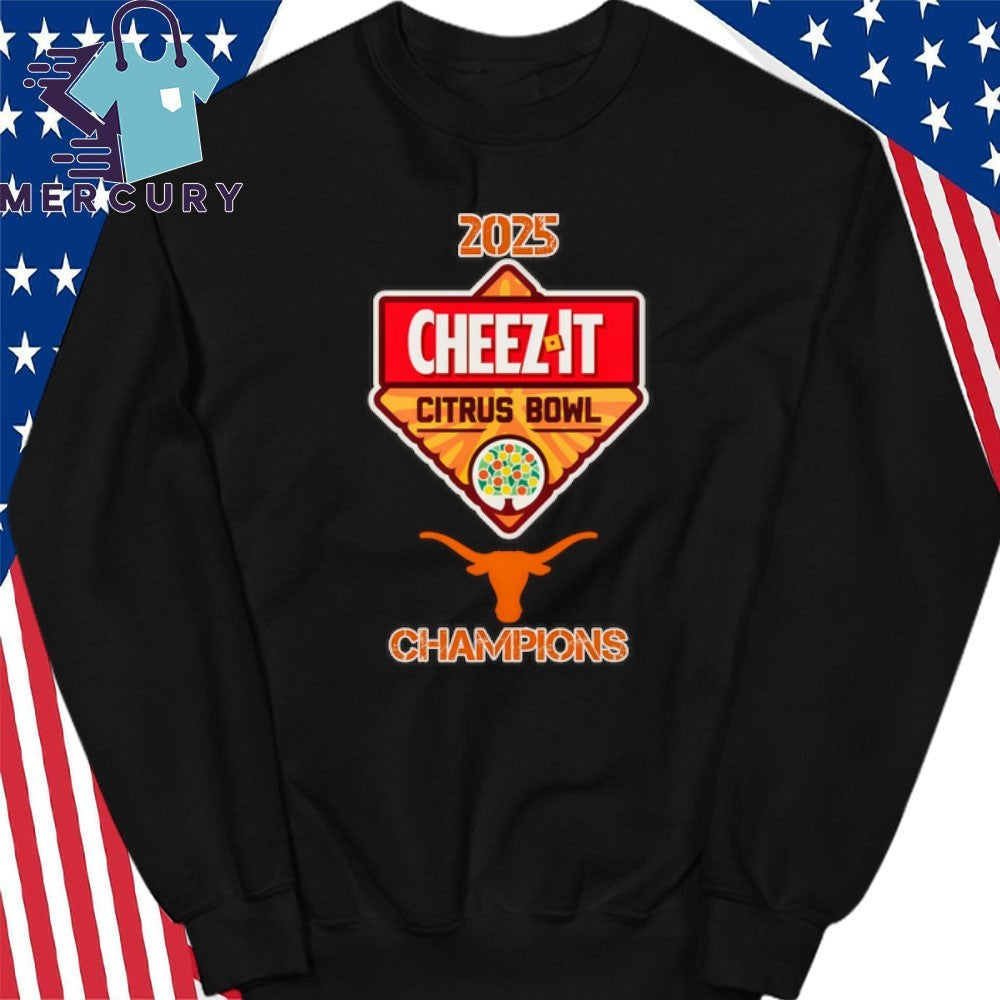 Texas Longhorns 2025 Cheez-It Citrus Bowl Texas Champions Logo Shirt