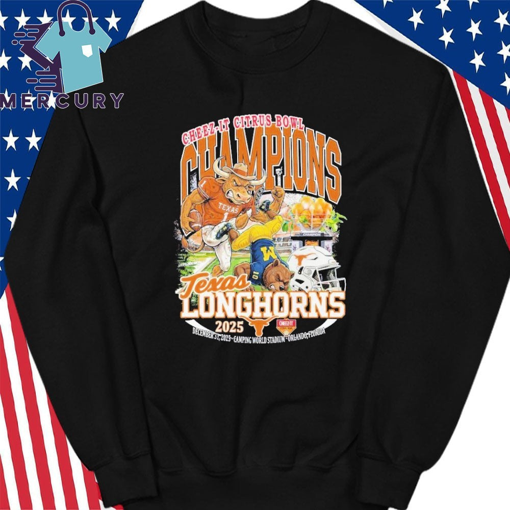 Texas Longhorns 2025 Cheez it Citrus Bowl Champions Mascot Shirt