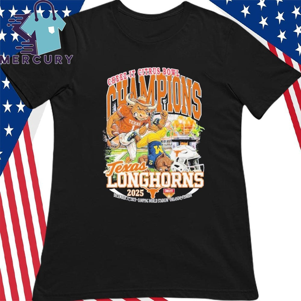 Texas Longhorns 2025 Cheez it Citrus Bowl Champions Mascot Shirt