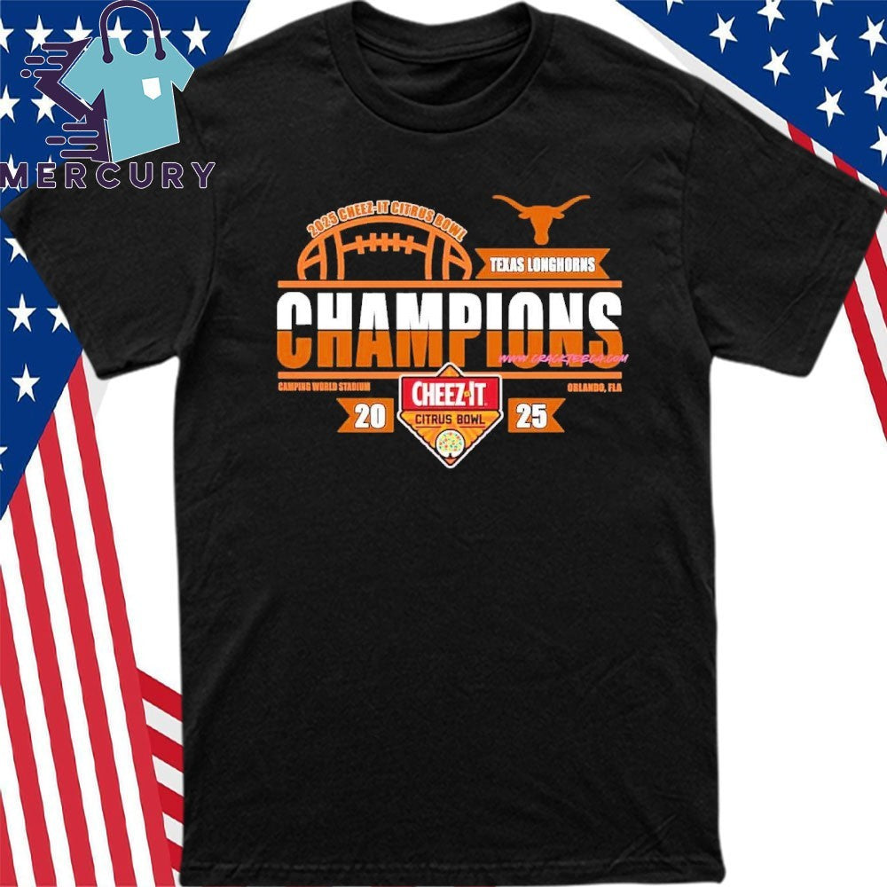 Texas Longhorns Football 2025 Cheez-It Citrus Bowl Champions Locker Room Shirt