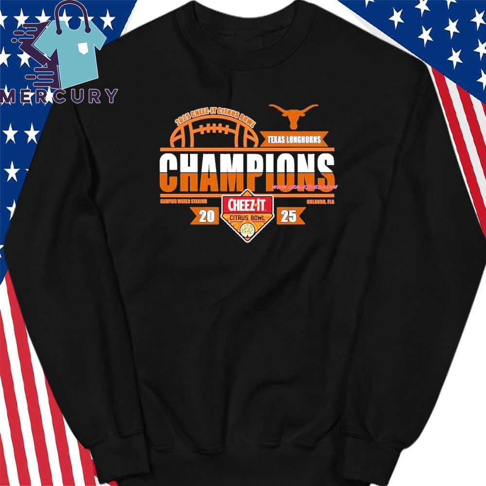 Texas Longhorns Football 2025 Cheez-It Citrus Bowl Champions Locker Room Shirt