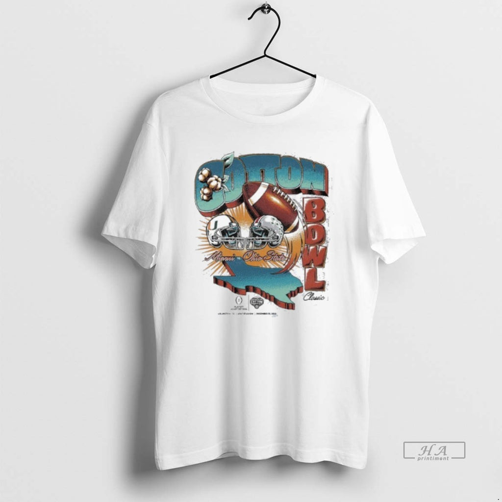 Official Texas Map Cotton Bowl Classic 2025 Miami Vs Ohio State Vintage Matchup T-Shirts, Hoodie, Sweatshirt