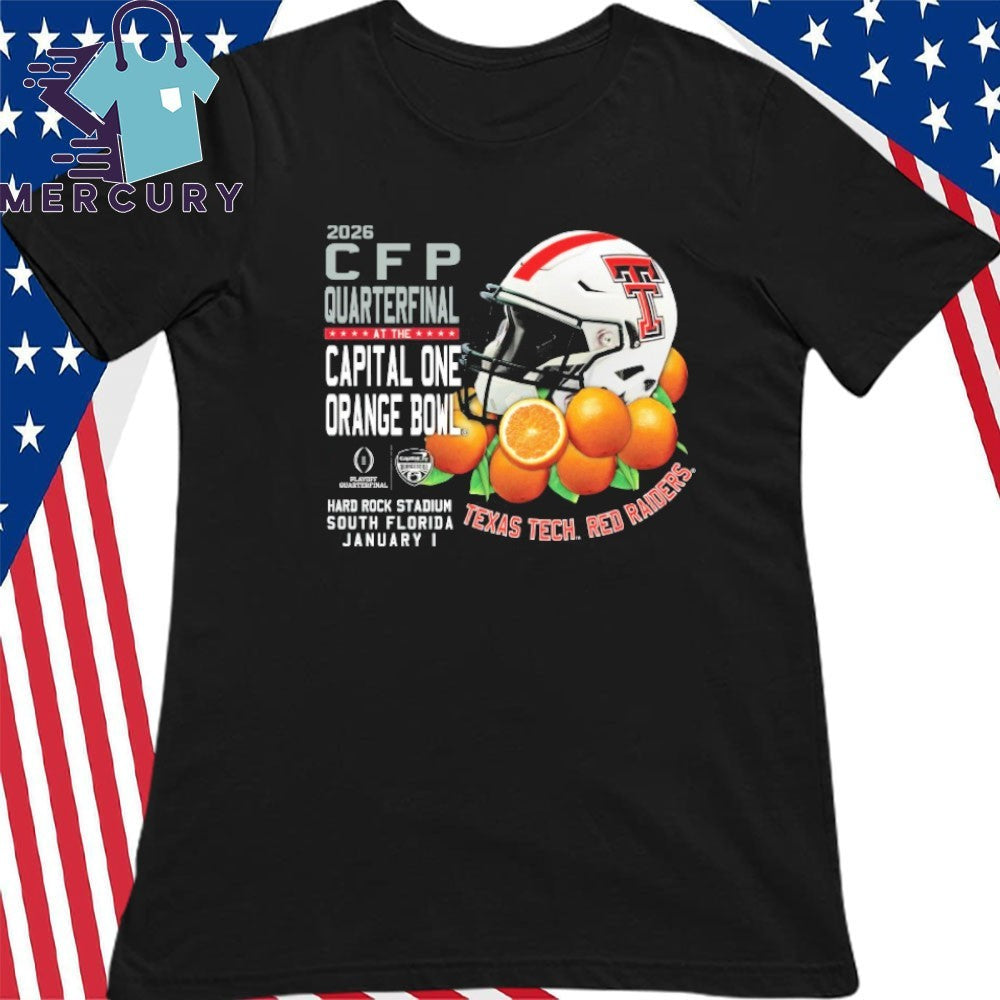 Texas Tech Red Raiders 2026 CFP At The Quarterfinal Orange Bowl At South Florida January 1, 2025 Shirt