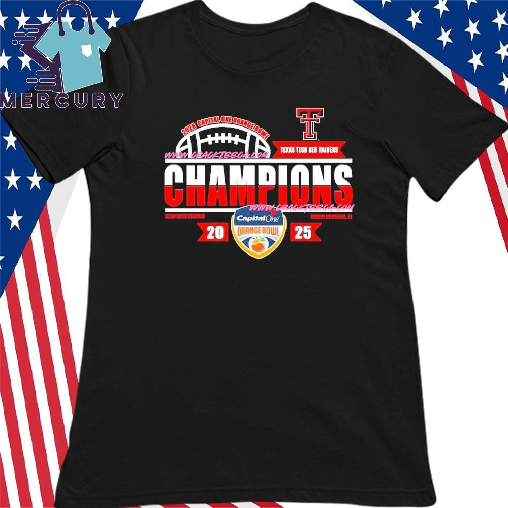 Texas Tech Red Raiders 2026 Capital One Orange Bowl Champions Locker Room Shirt