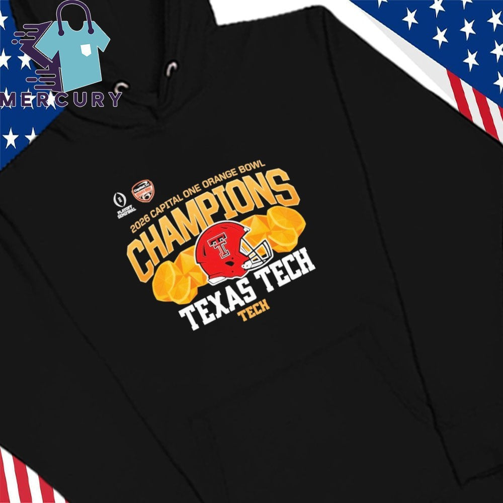 Texas Tech Red Raiders 2026 Orange Bowl Champions NCAA Helmet Shirt