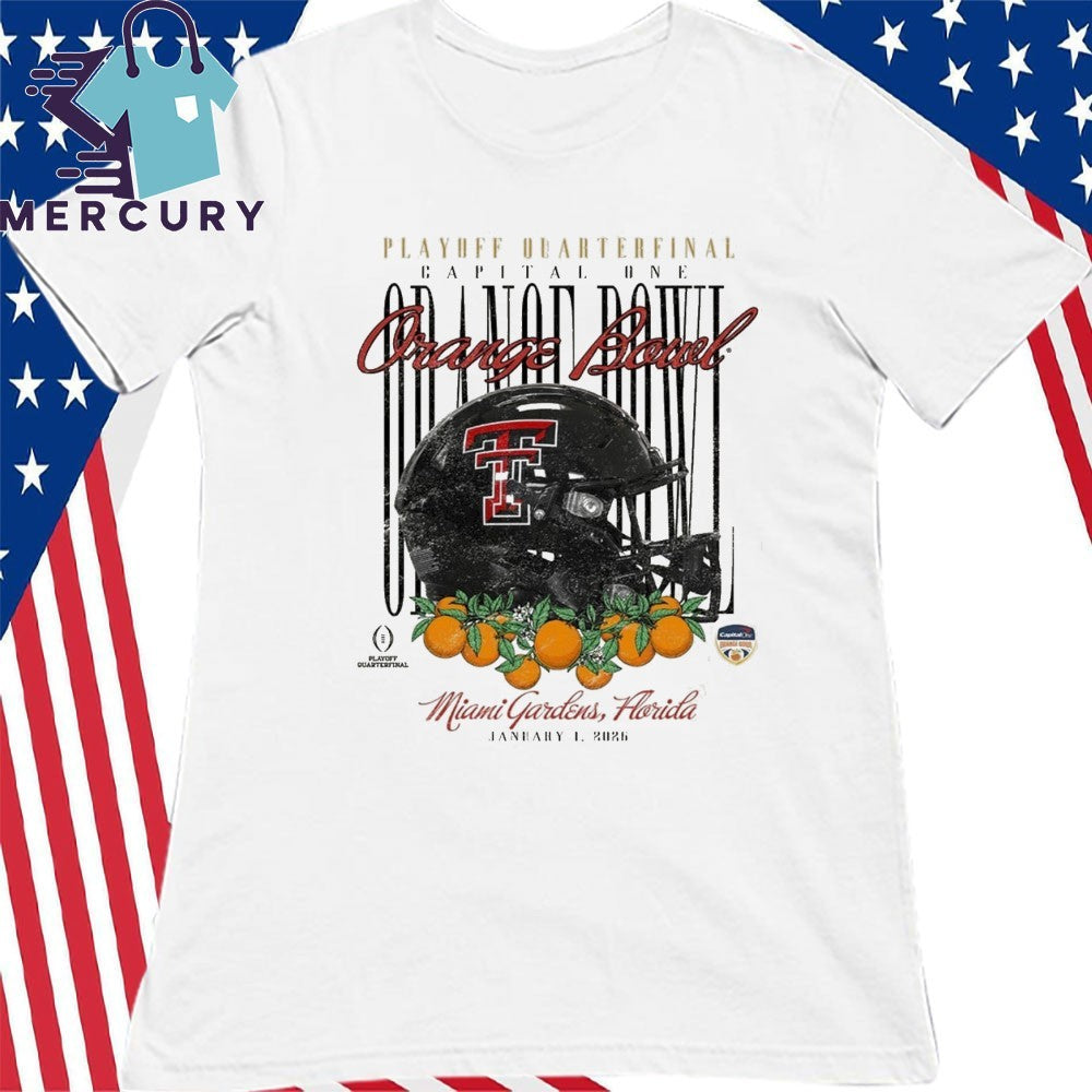 Texas Tech Red Raiders 2026 Orange Bowl Helmet Shirt