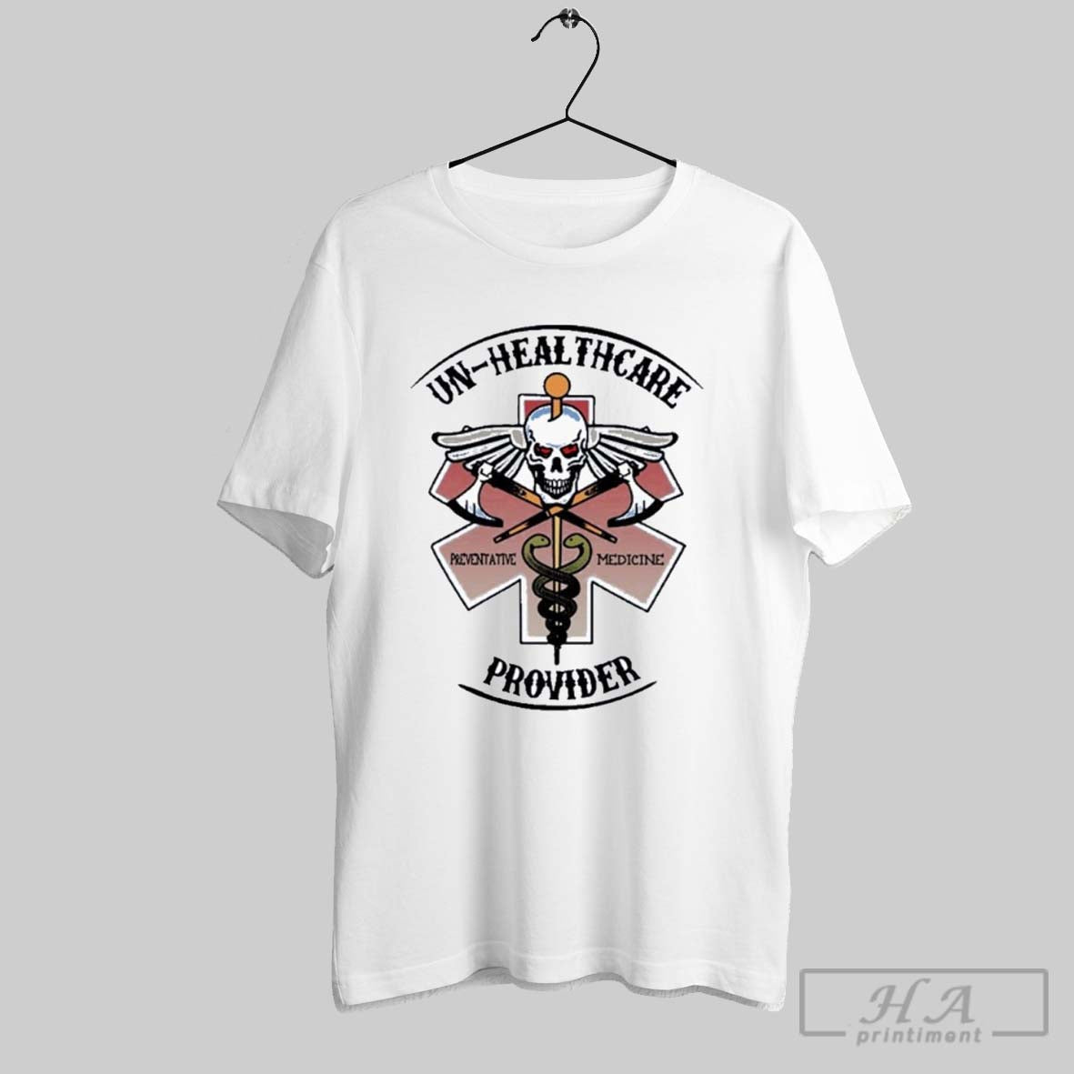 Official The Fat Electrician Unhealthcare Preventive Medicine Tattoo Skull Axes Snake Wings