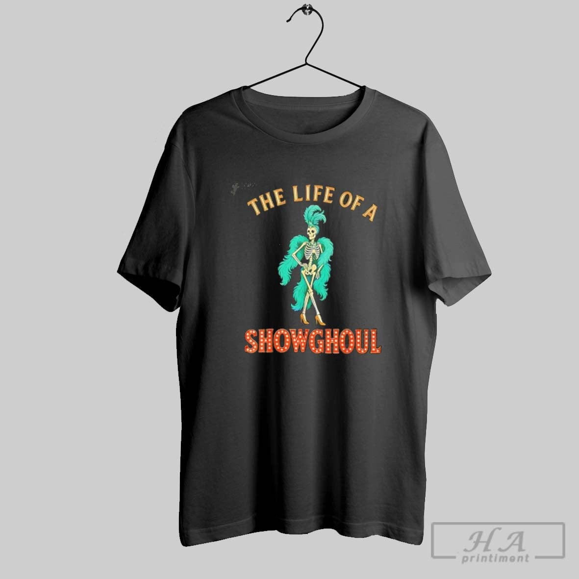 Official The Life Of A Showghoul Retro Halloween Show Skeleton Girl