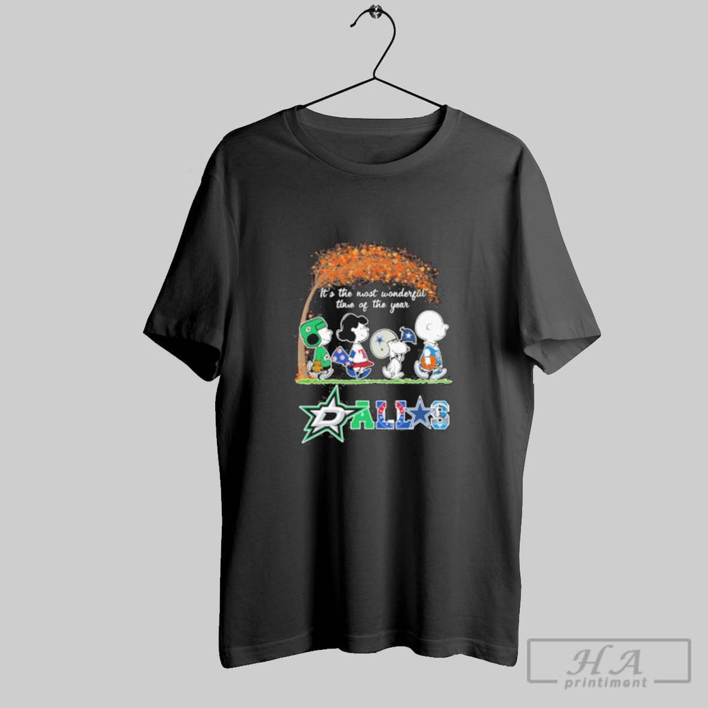 Official The Peanuts Love Fall Dallas Sports Teams
