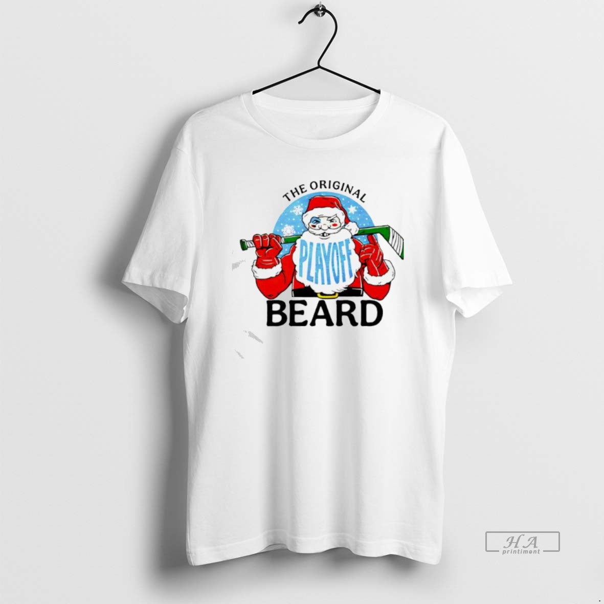 Official The Playoff Beard Santa Claus Hockey T-Shirts, Hoodie, Sweatshirt | AU01DripNestTees.com