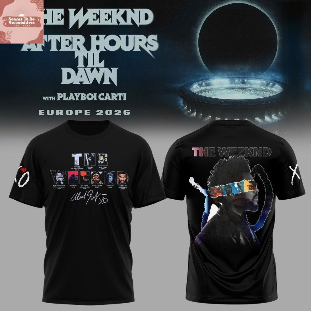 The Weeknd After Hours Til Dawn Tour Europe 2026 Shirt