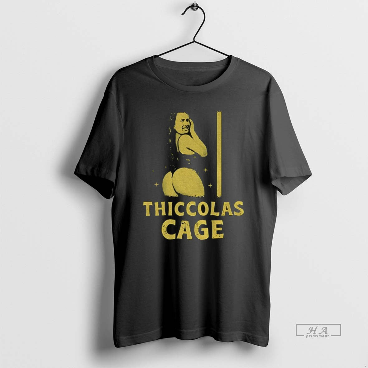 Official Thiccolas Cage Funny Meme Dark T-Shirts, Hoodie, Sweatshirt | AU01DripNestTees.com