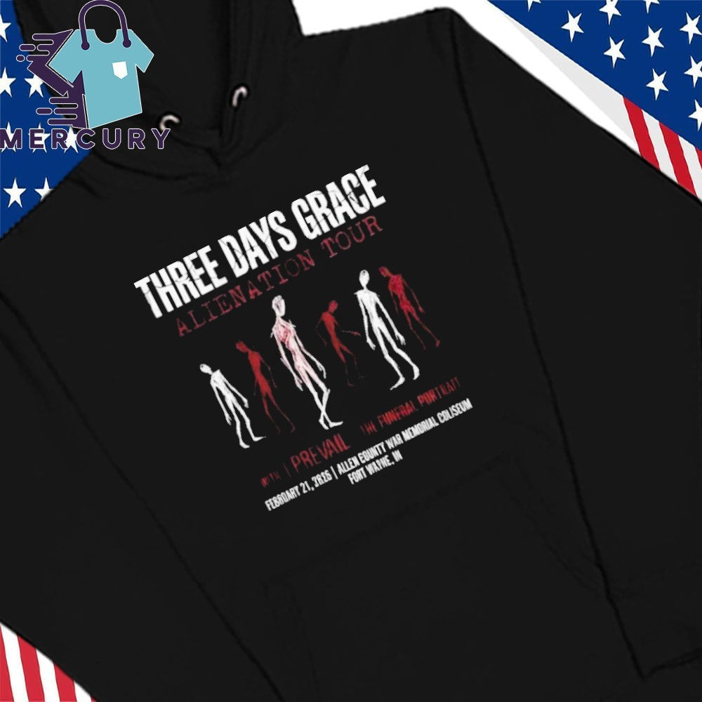 Three Days Grace Alienation Tour 2026 Venue Tee At Allen County War Memorial Coliseum Fort Wayne On February 21 2026 Shirt