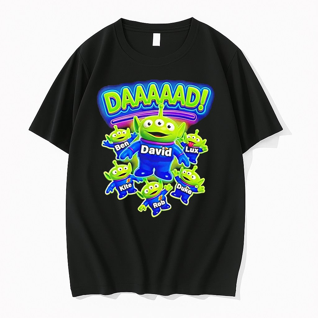 Official Toy Story Little Green Men Aliens Daaaad Personalized Dad T Shirts Jpg
